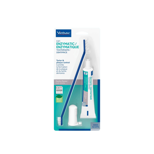 C.E.T. Dentifricio Enzimatico 70g (KIT+SPAZZOLINI) - Cane e Gatto