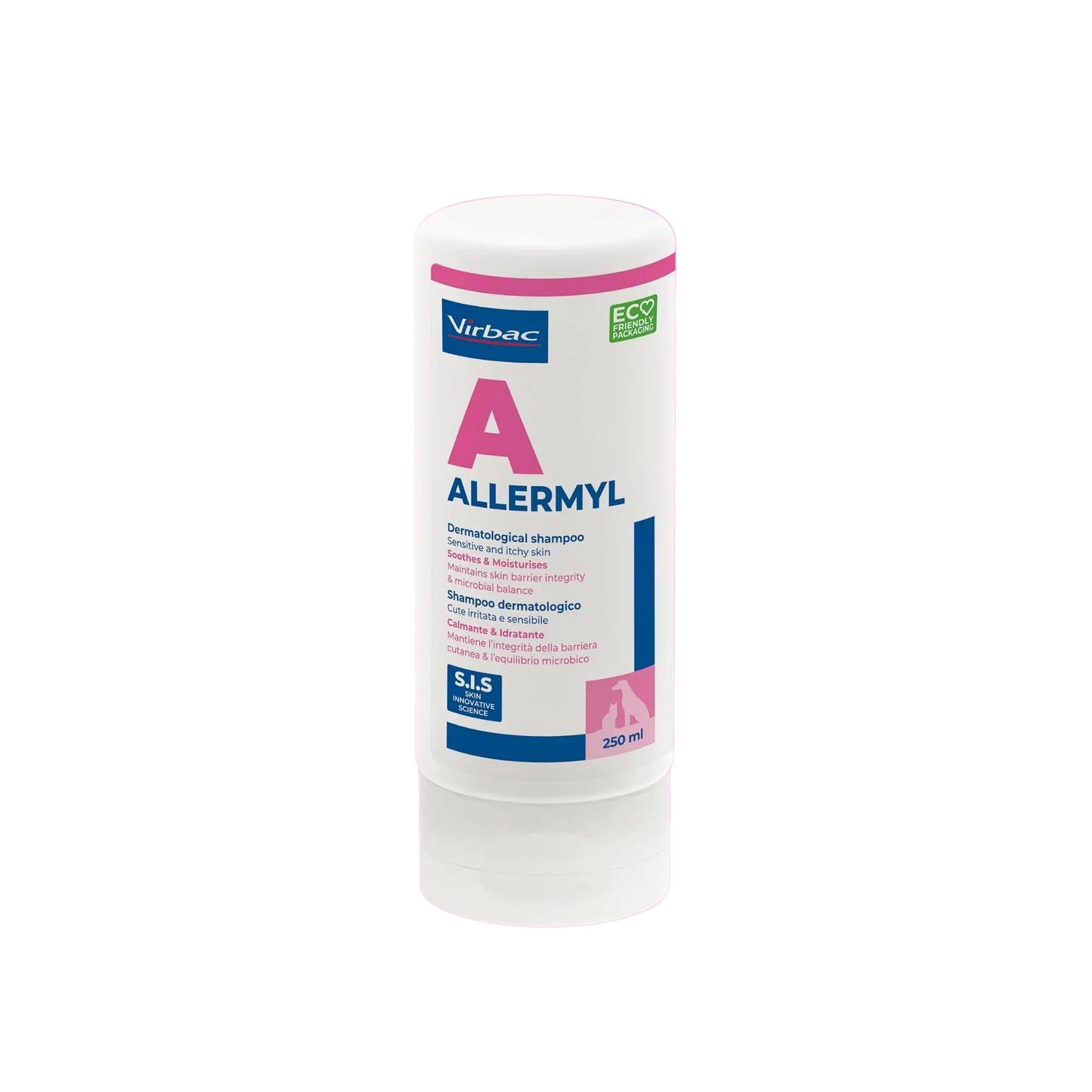 Allermyl Shampoo per cani e gatti con pelle soggetta ad allergie