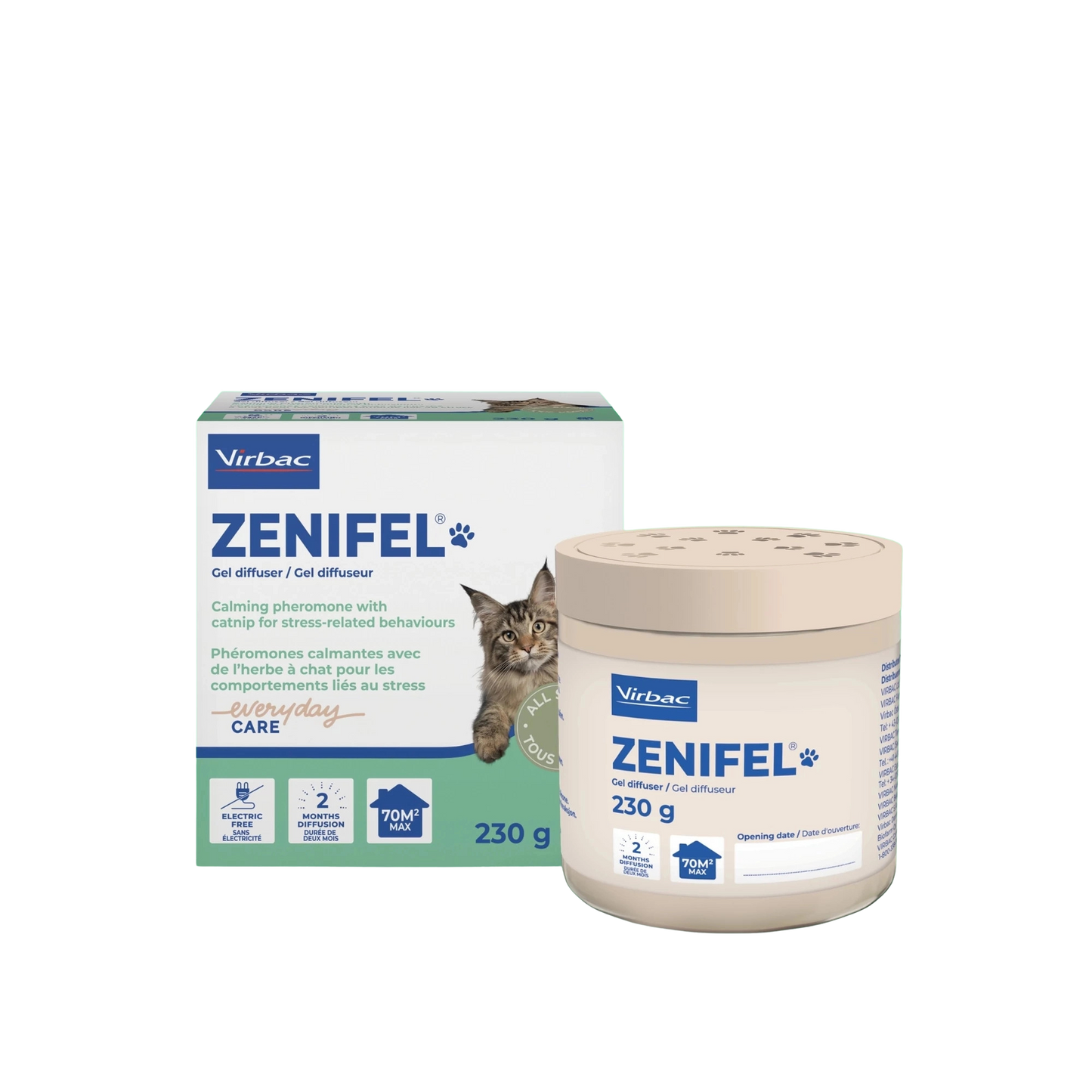 Diffusore in Gel Zenifel con Feromoni Calmanti per Gatti